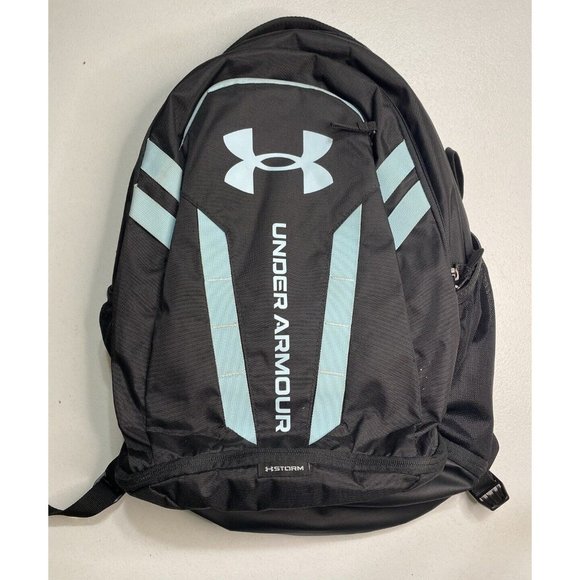 Under Armour Bags Under Armour Storm Backpack Black And Light Blue Euc Poshmark